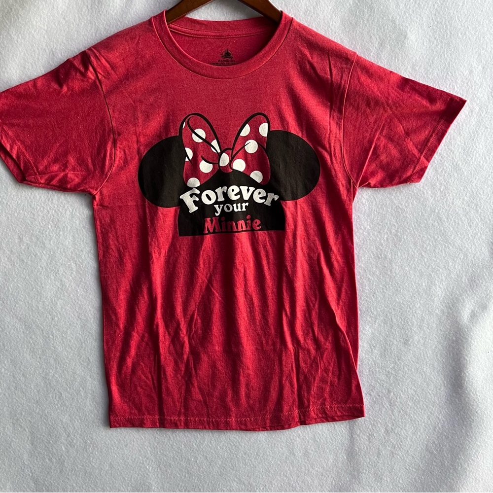 Disney Red and Black Minnie Mouse Short Sleeve Tee